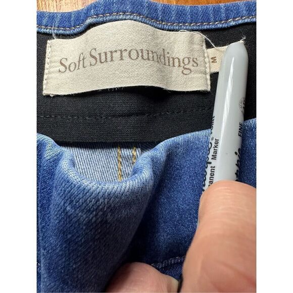Soft Surroundings Jegging Jeans Denim Pockets Sz M dark wash - Picture 4 of 8